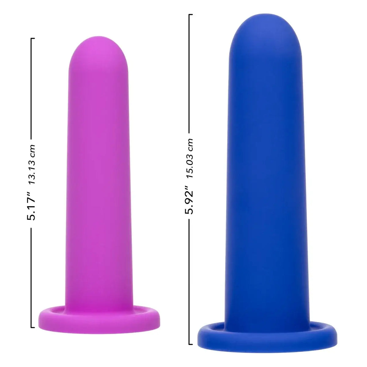 CalExotics® CalExotics Silicone Vaginal Dilator Set – 2 Intermediate Sizes Multicolor