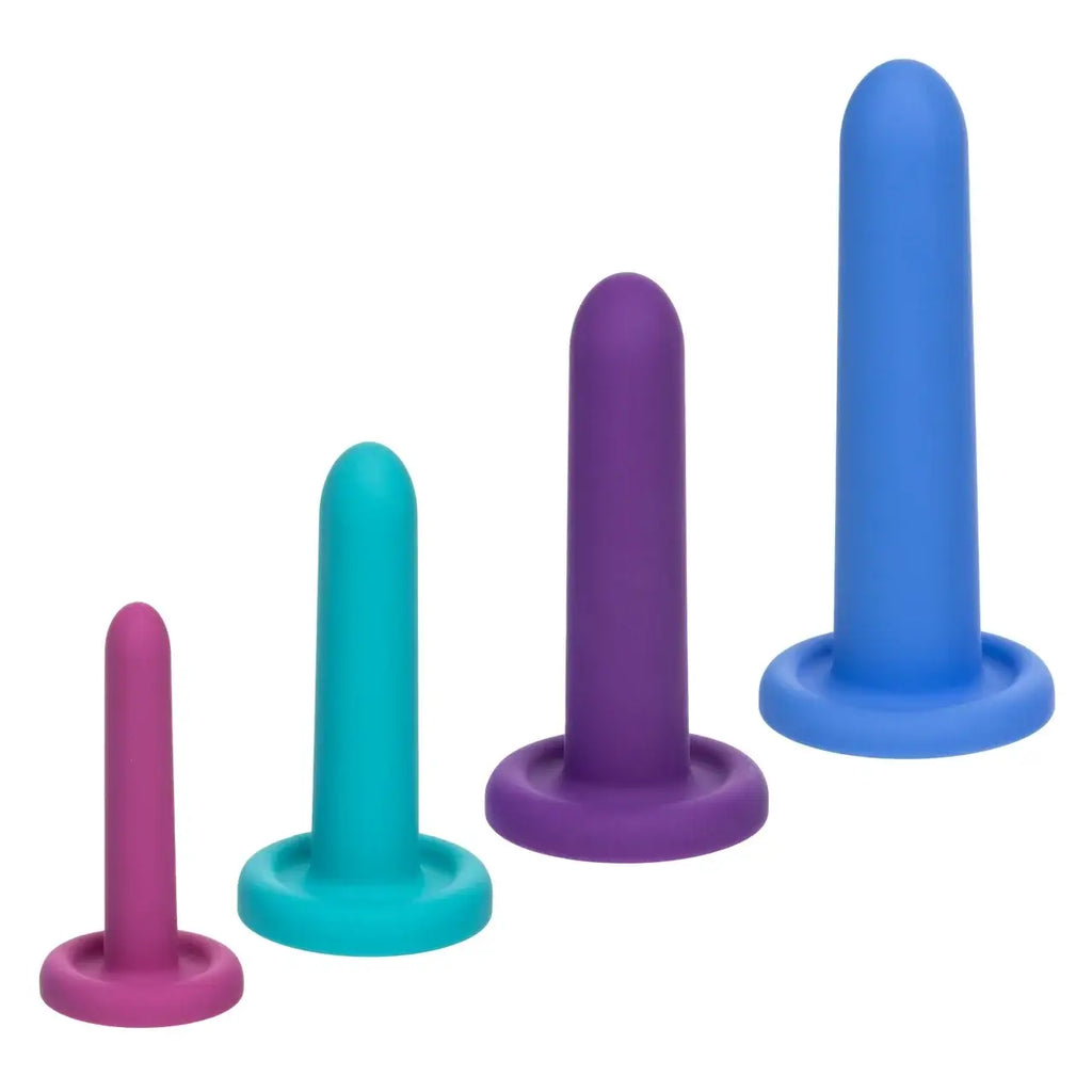 CalExotics® CalExotics Silicone Vaginal Dilator Set – 4 Beginner Sizes Multicolor