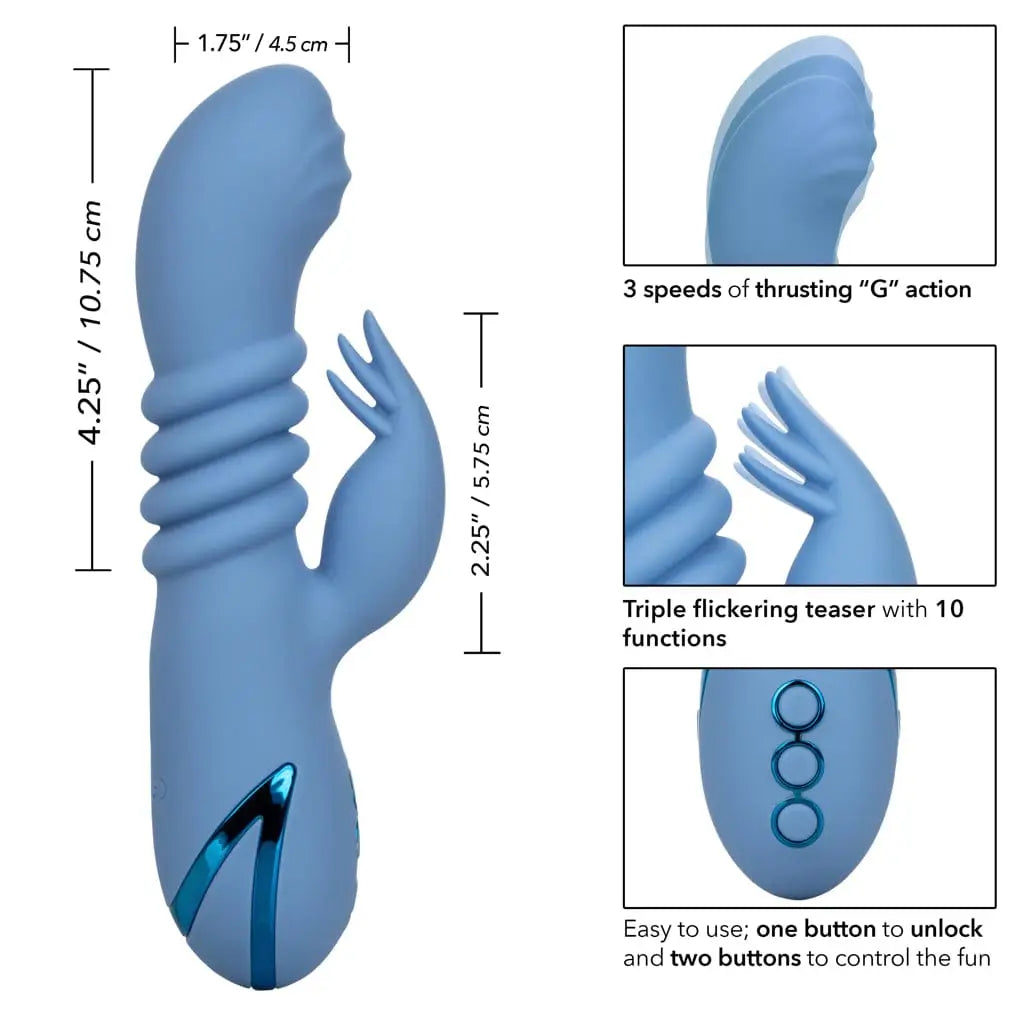 California Dreaming® Santa Cruz 'Coaster Triple Flickering Teaser Vibrator - Rolik®
