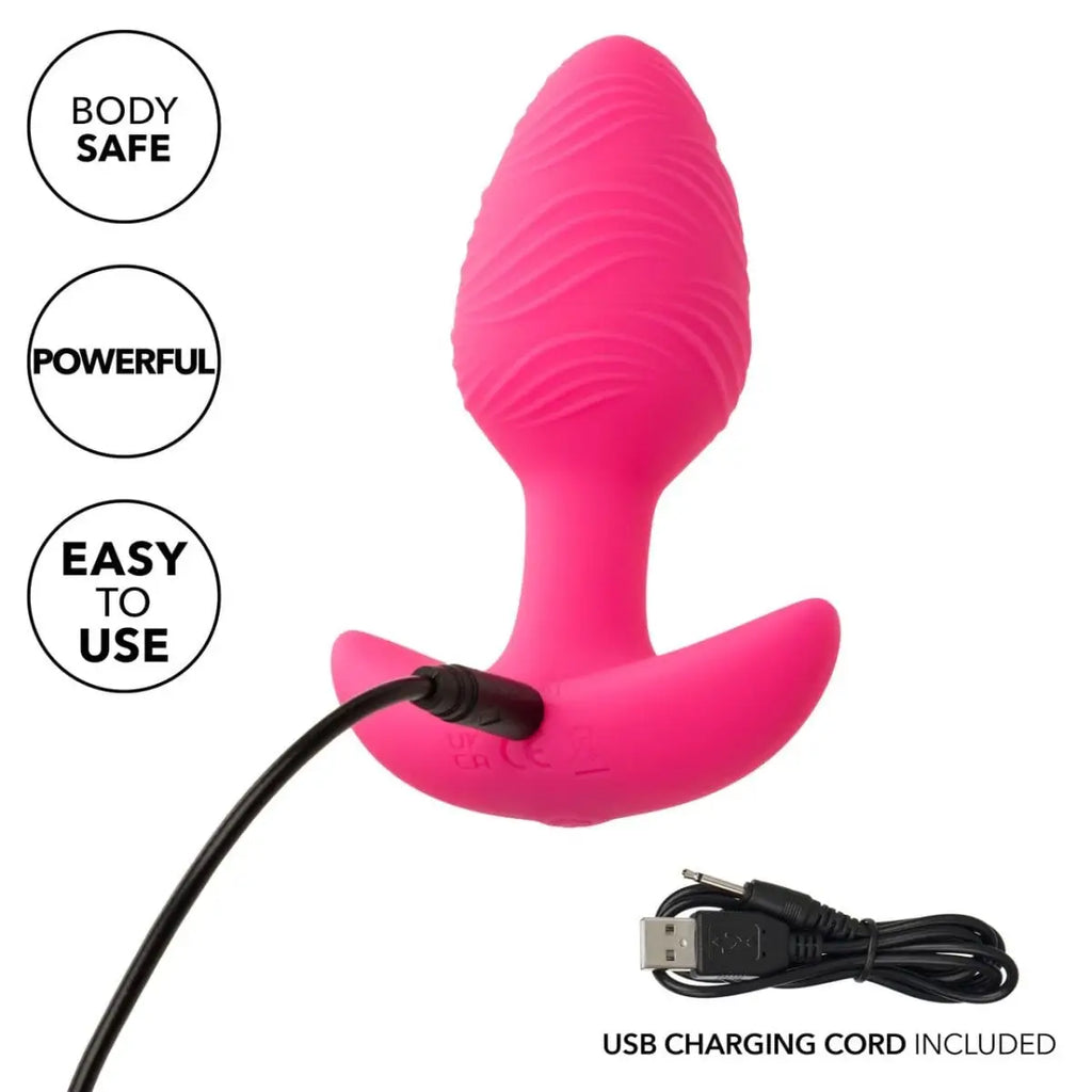 CalExotics® Cheeky™ Vibrating Glow - In - The - Dark Butt Plug - Rolik®