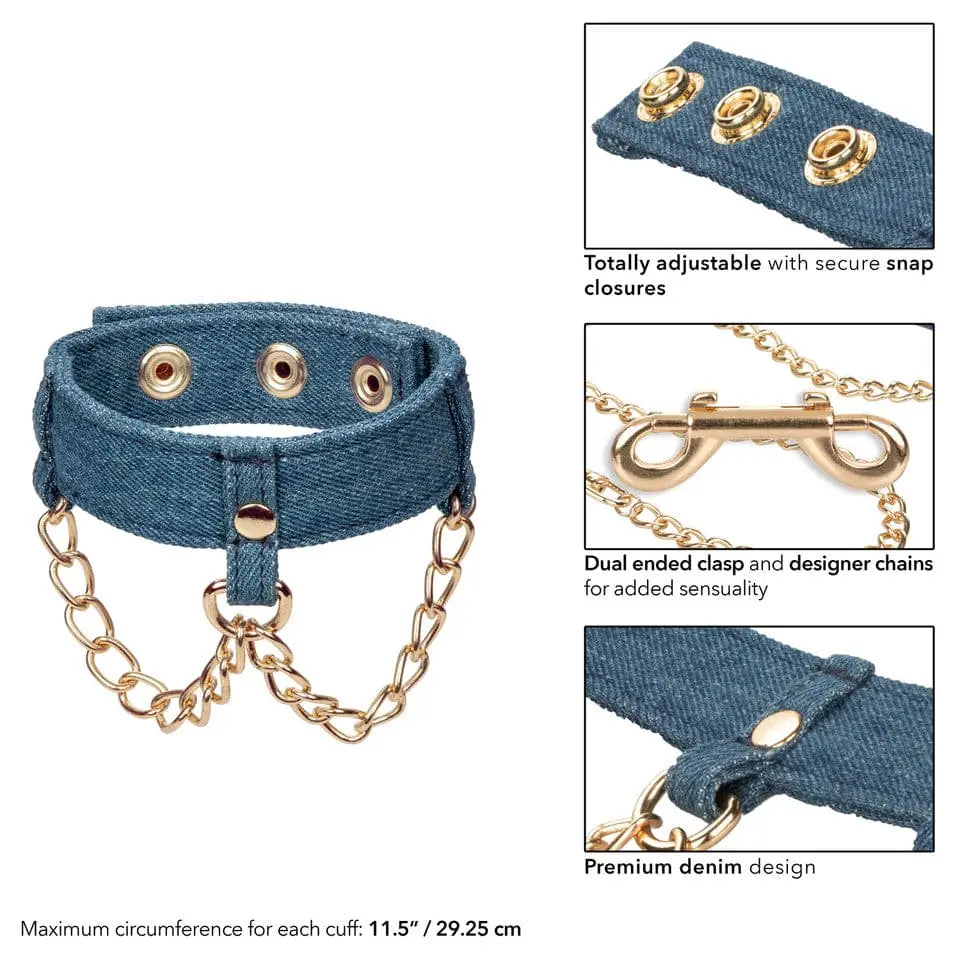 Ride 'em™ Premium Denim Collection Ankle Cuffs - Rolik®