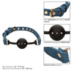 Ride 'em™ Premium Denim Collection Ball Gag - Rolik®