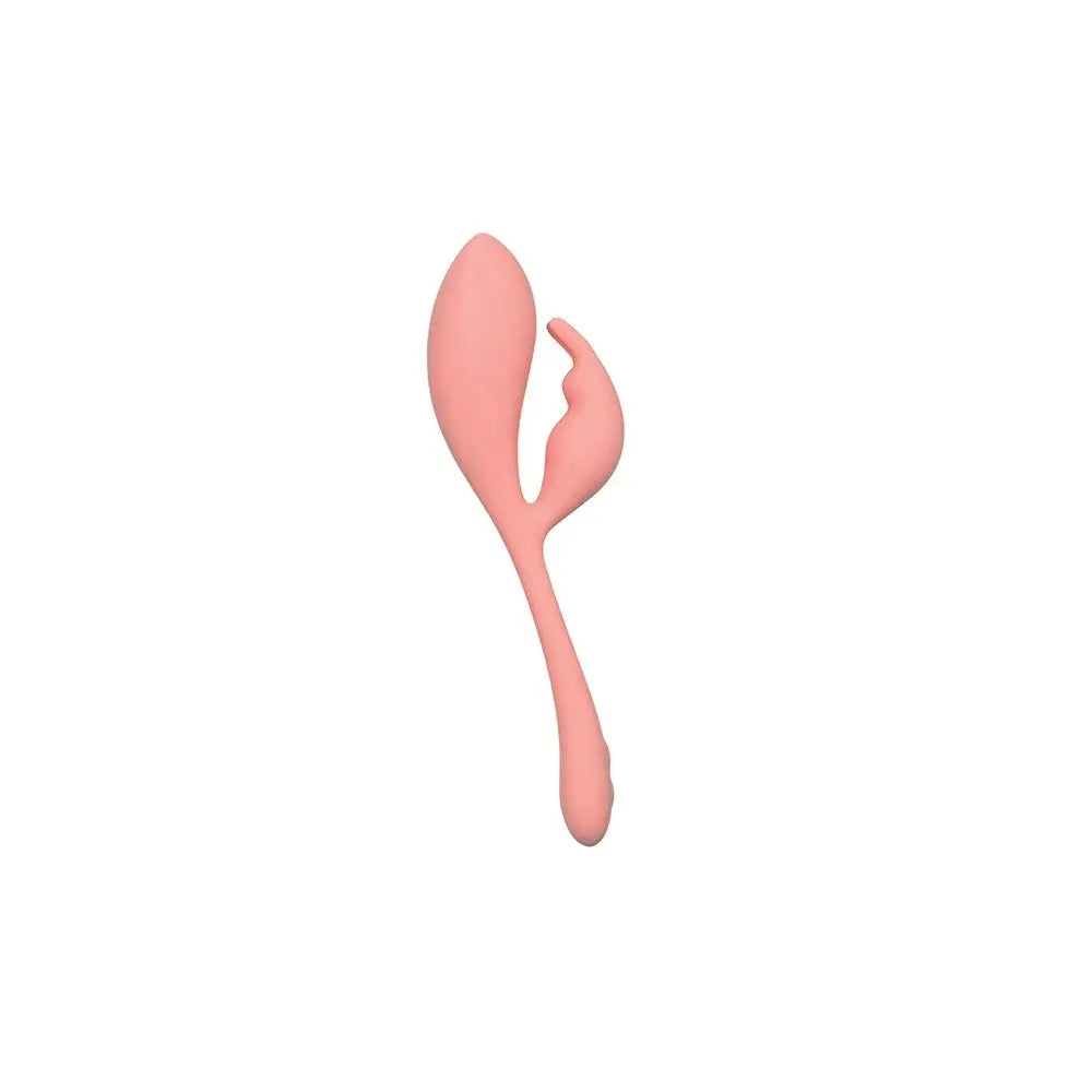 Elle™ Liquid Silicone Bunny Vibrator - Coral