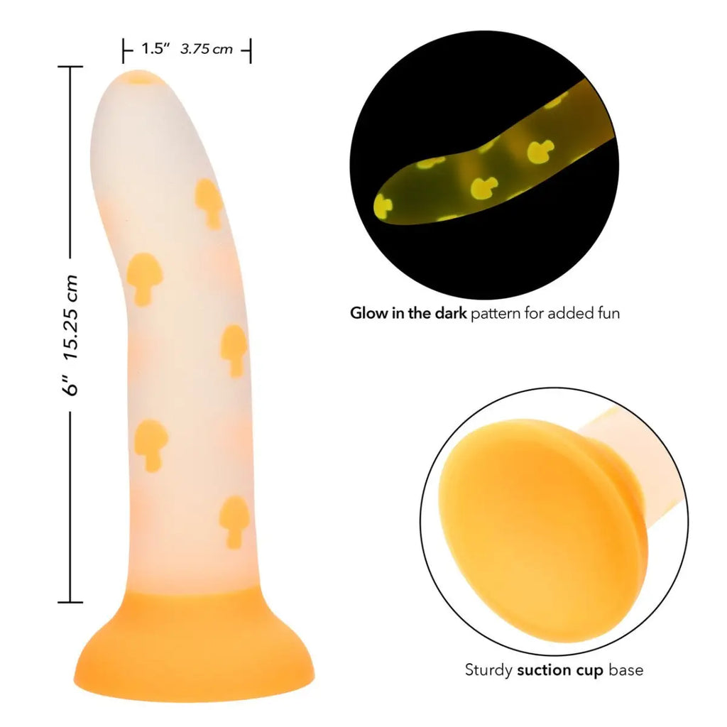 Glow Stick Mushroom Silicone Dildo - Rolik®