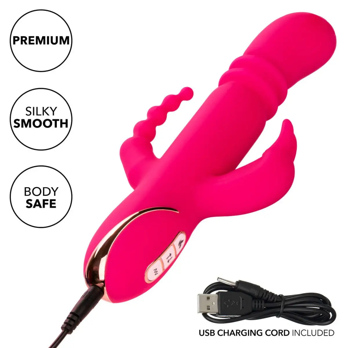 Jack Rabbit® Signature Heated Silicone Triple Fantasy Rabbit - Rolik®