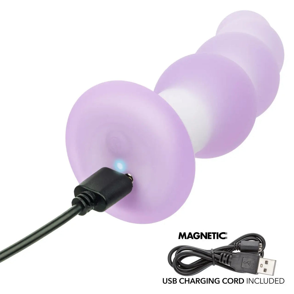 CalExotics® Lavender Haze™ Beaded Curved Vibrating Probe