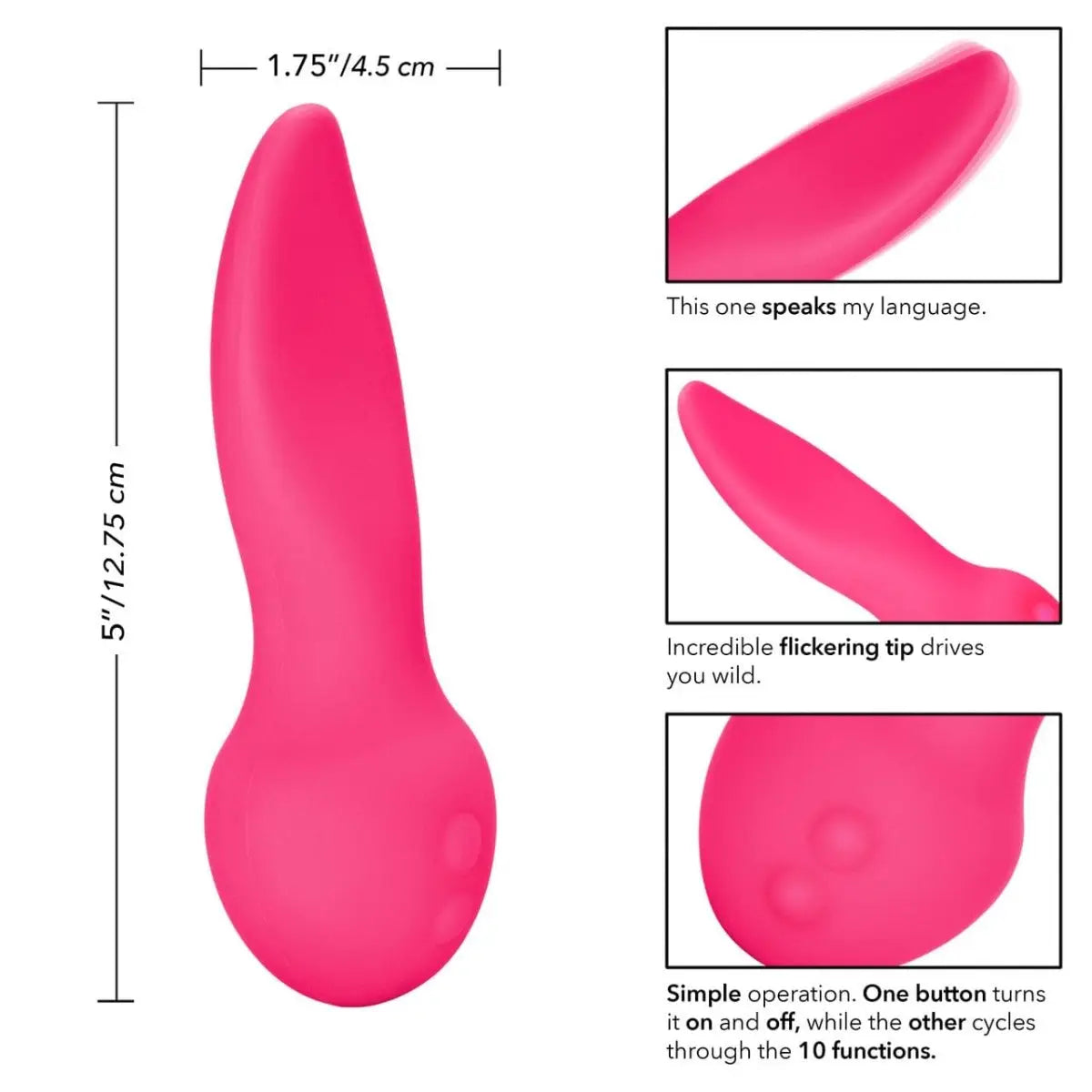 Mini Marvels Silicone Marvelous Flicker Vibrator - Rolik®