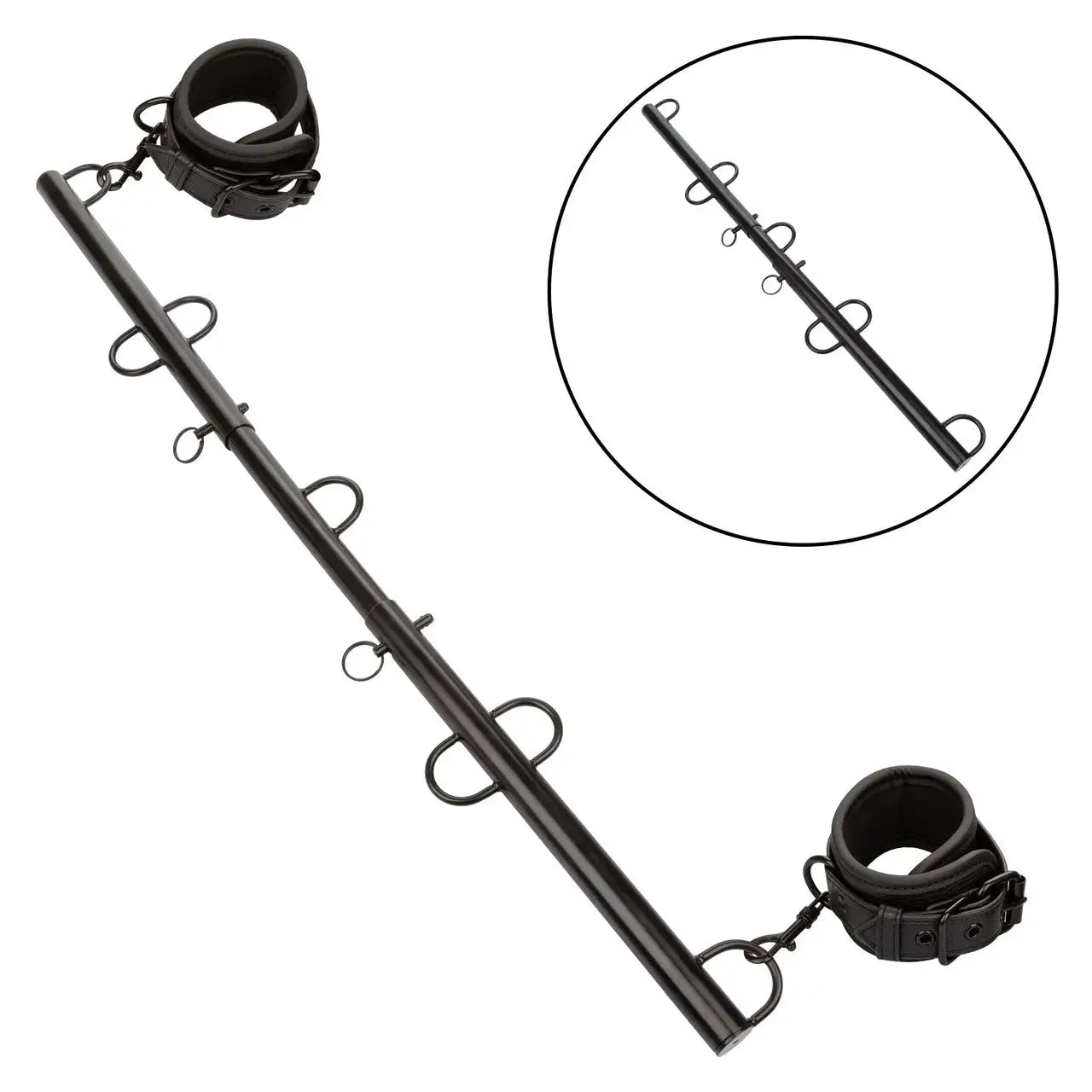 CalExotics® Nocturnal® Collection Spreader Bar with Cuffs Black