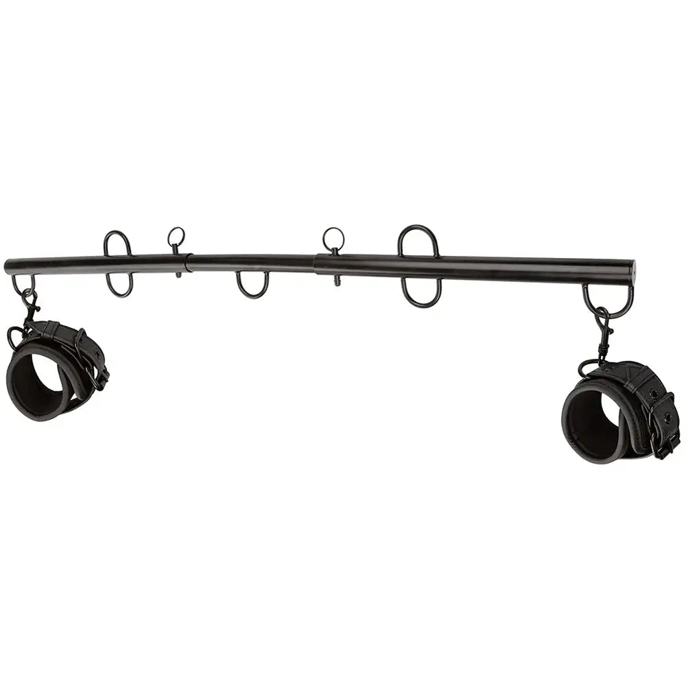 CalExotics® Nocturnal® Collection Spreader Bar with Cuffs Black