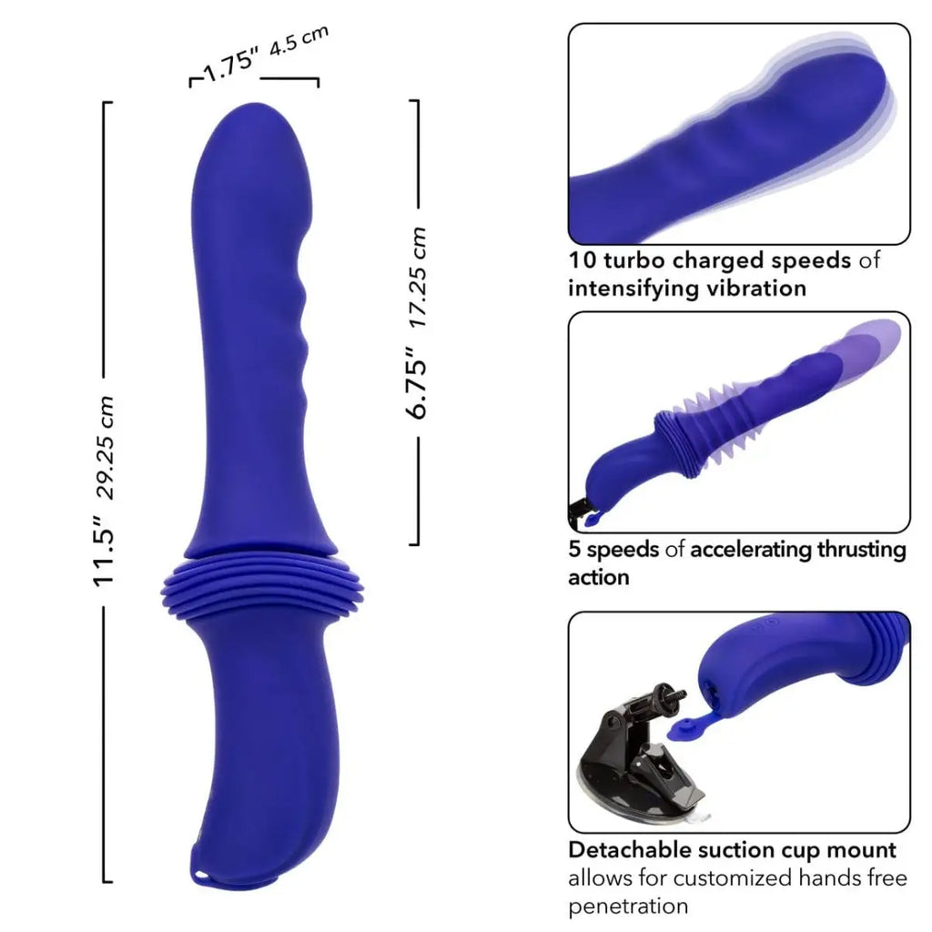 CalExotics® Overdrive Remote Control Sex Machine Ridged Thruster - Rolik®