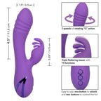 California Dreaming® West Coast Wave Rider Triple Fluttering Teaser Vibrator - Rolik®