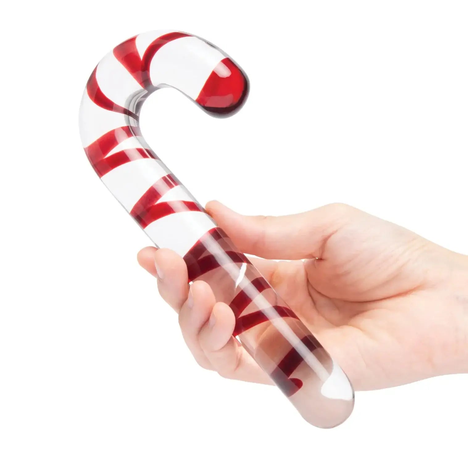Candy Cane Dream 7.5’’ Glass Dildo
