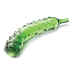 Green Caressing Cucumber 8.25’’ Glass Dildo