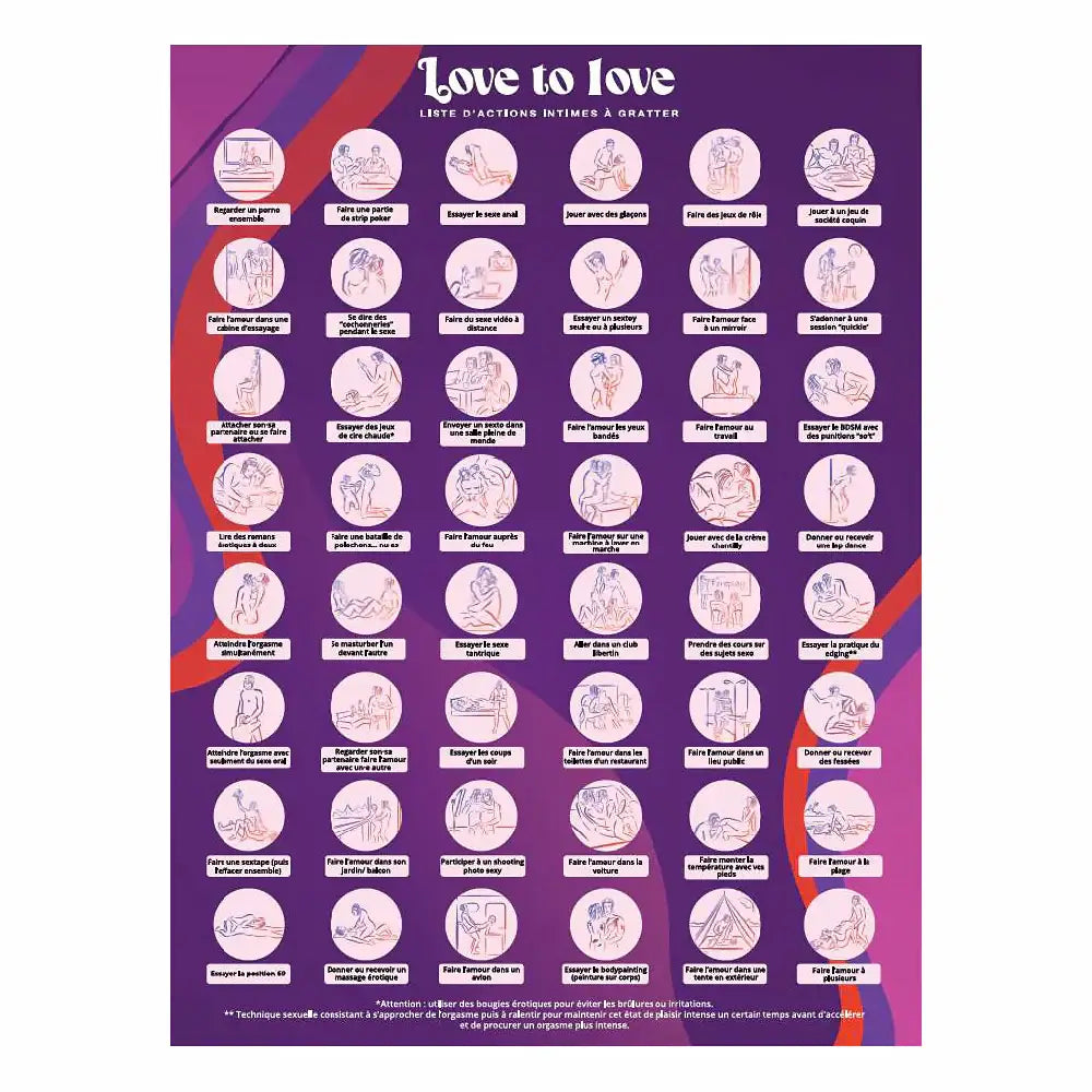 Love to Love® Chasing Memories Scratch Off Intimate Bucket List - Rolik®