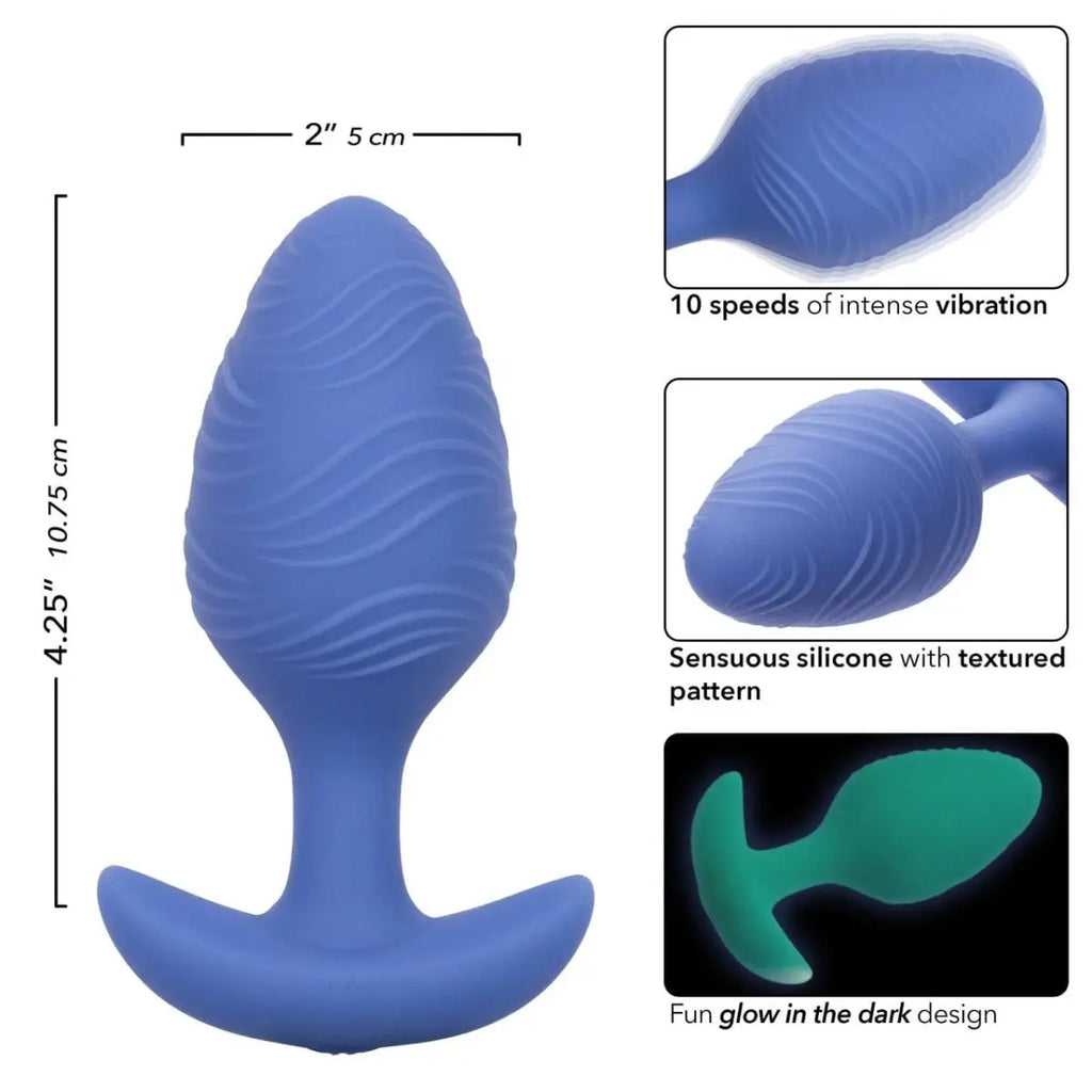 Cheeky™ Vibrating Glow - In - The - Dark Large Butt Plug - Rolik®