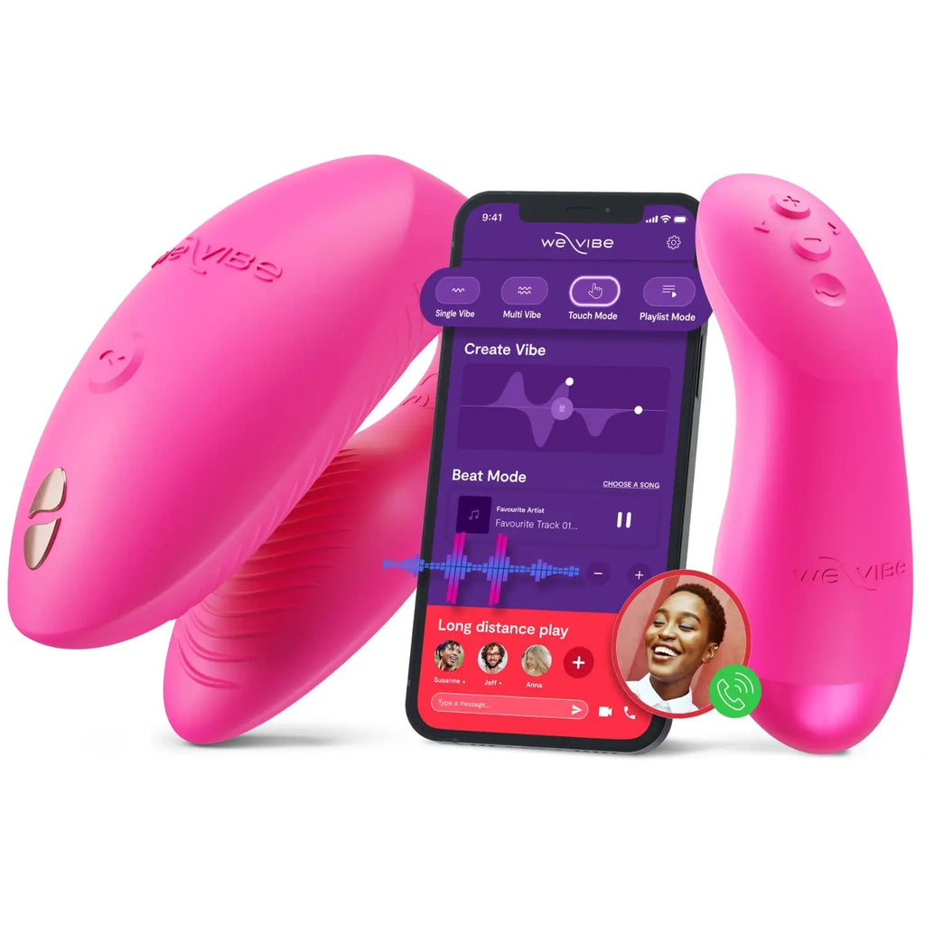 Electric Pink Chorus Pro Couples Vibrator with Remote