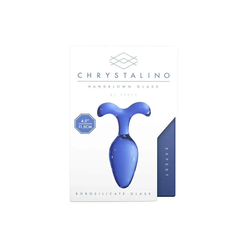 Chrystalino Expert Glass Butt Plug - Blue