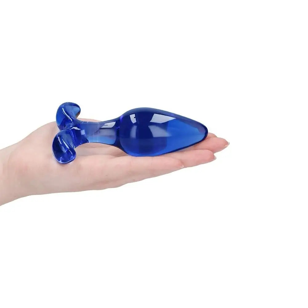 Chrystalino Expert Glass Butt Plug - Blue