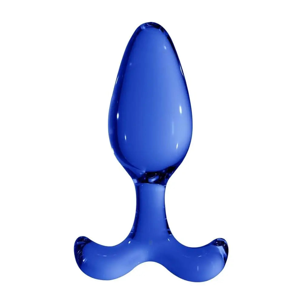 Chrystalino Expert Glass Butt Plug - Blue