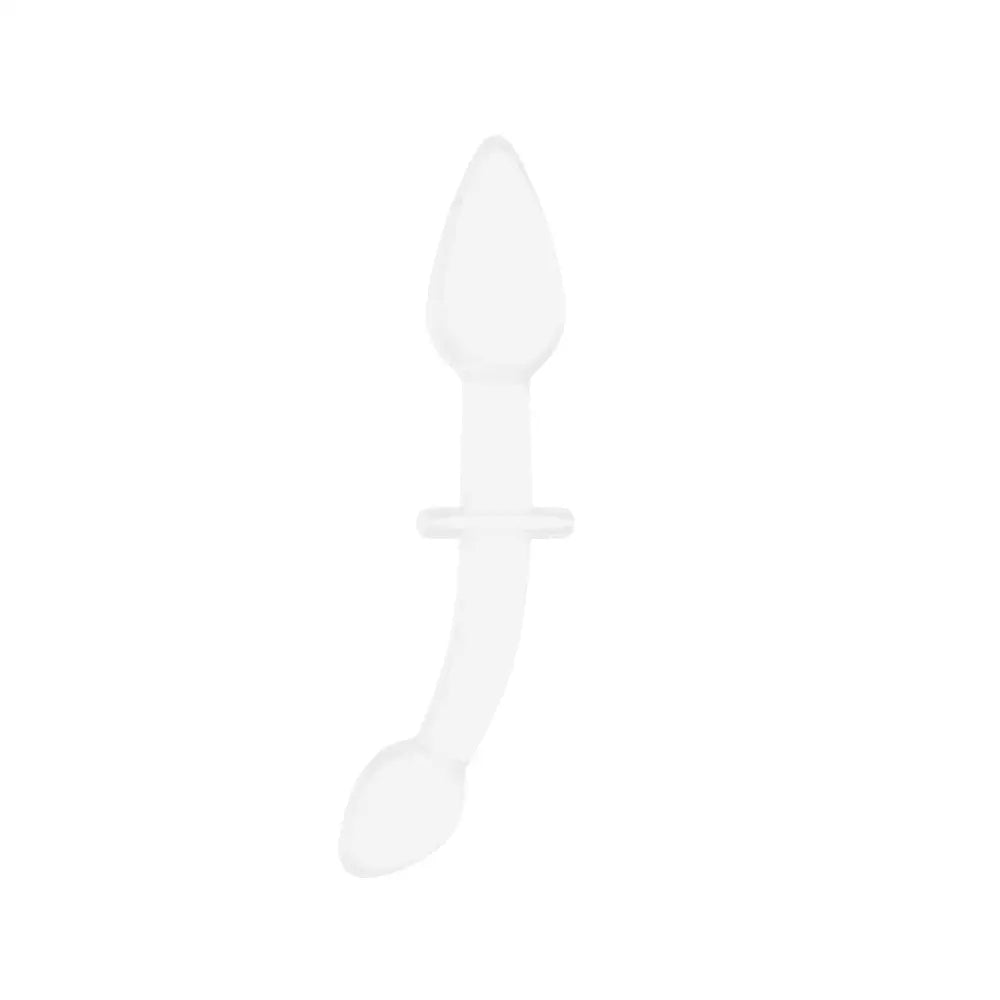 Chrystalino Handcrafted Doubler Wand Glass Dildo - White