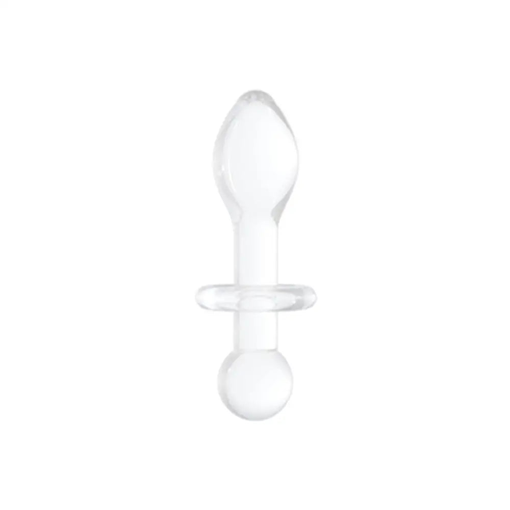 Chrystalino Rocker Glass Butt Plug - White