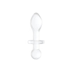 Chrystalino Rocker Glass Butt Plug - White