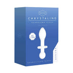 Chrystalino Rocker Glass Butt Plug - White