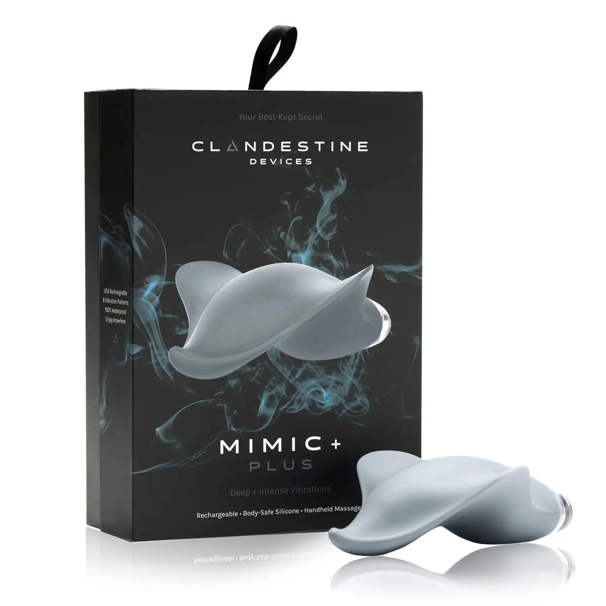 Clandestine Devices Mimic Plus Vibrator - Rechargeable Palm Massager with Precision Tip