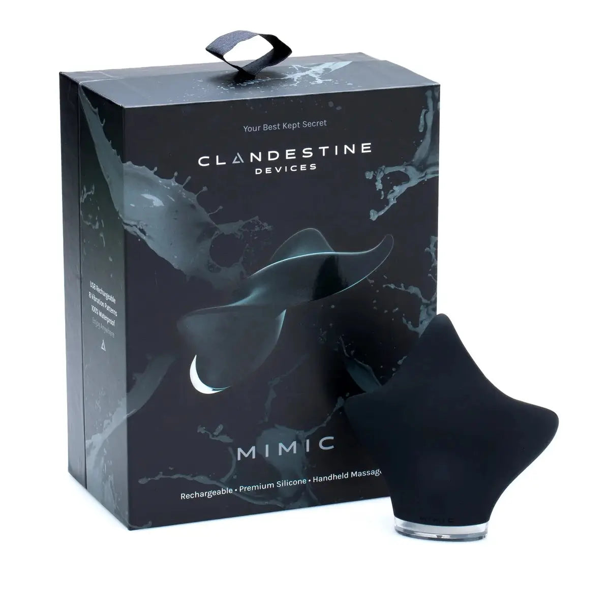 Clandestine Devices Mimic Vibrator - Rechargeable Flexible Wing Massager with 8 Patterns