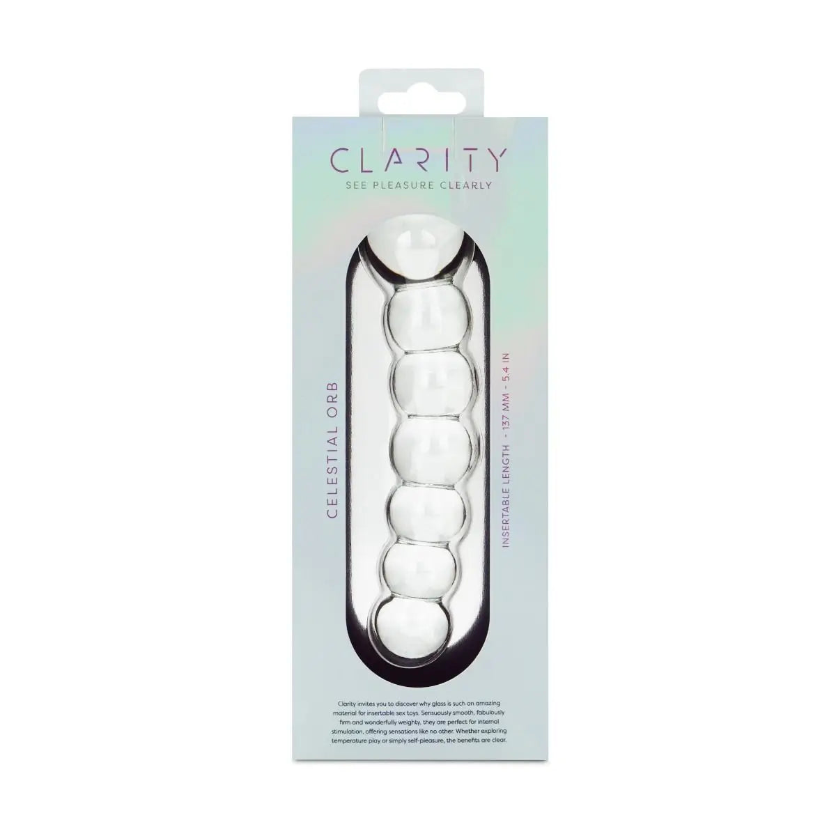 Clarity Celestial Orb Glass Dildo