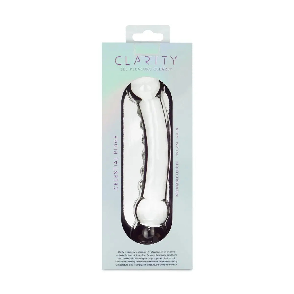 Clarity Celestial Ridge Glass Dildo