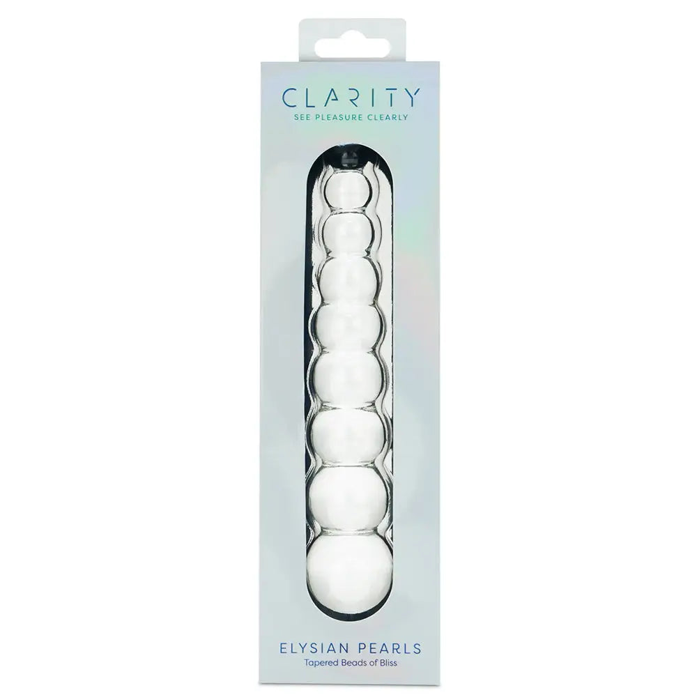 Clarity Elysian Pearls Glass Dildo