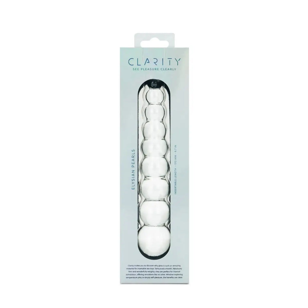 Clarity Elysian Pearls Glass Dildo