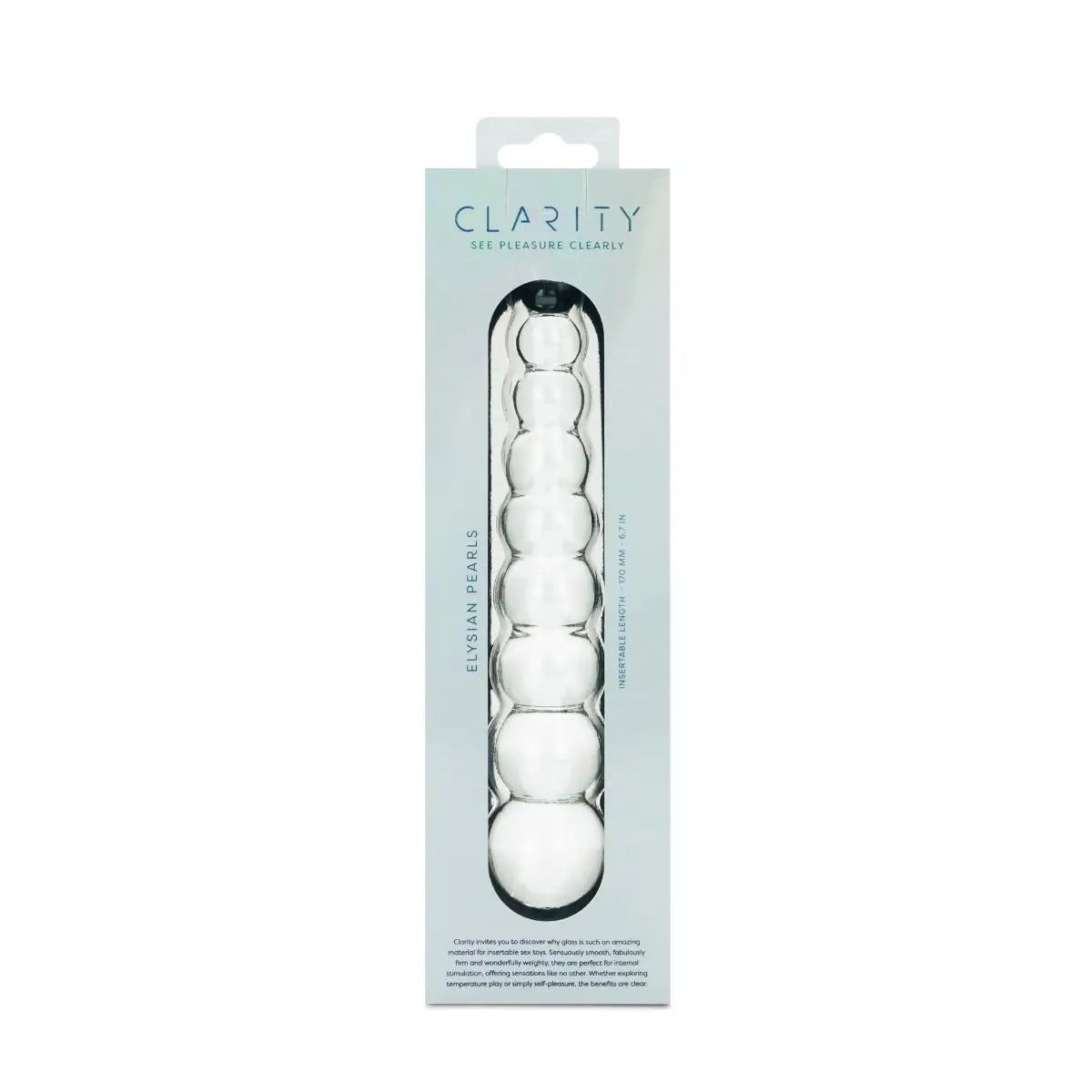 Clarity Elysian Pearls Glass Dildo