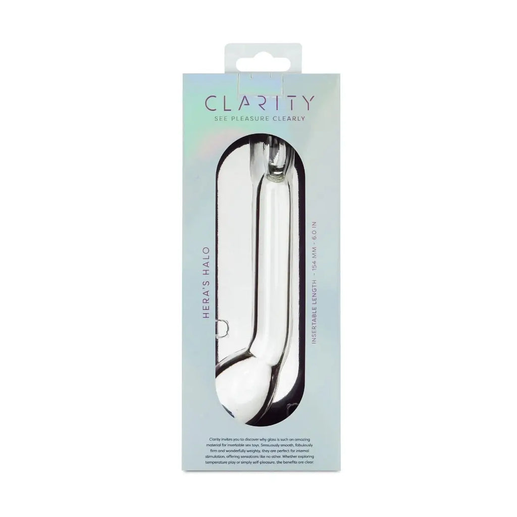 Clarity Hera’s Halo G-Spot Glass Dildo