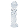 Clarity Seraphic Braid Glass Dildo