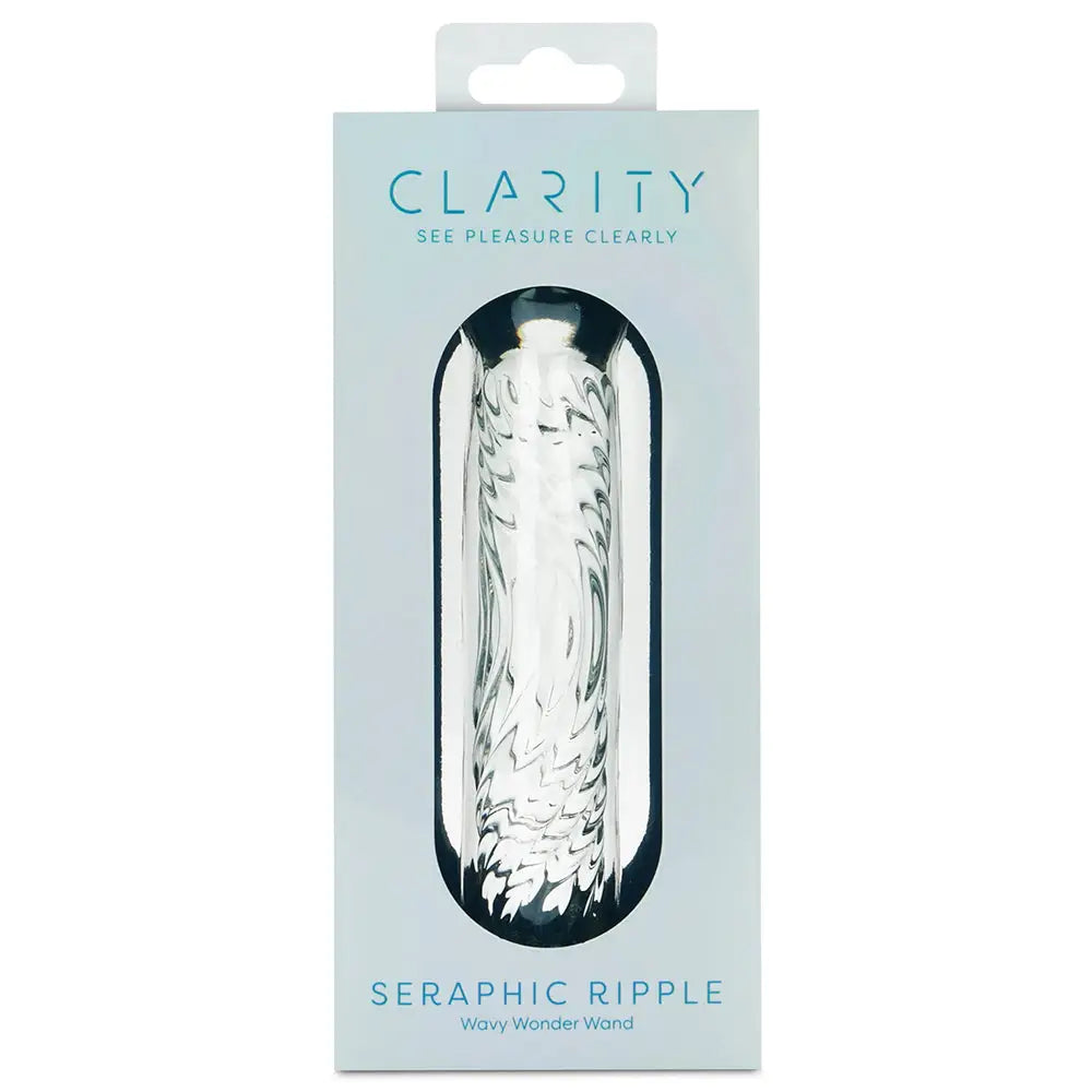 Clarity Seraphic Ripple Glass Dildo