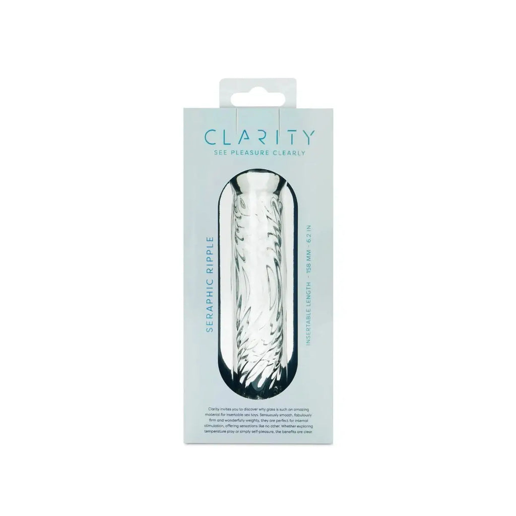 Clarity Seraphic Ripple Glass Dildo