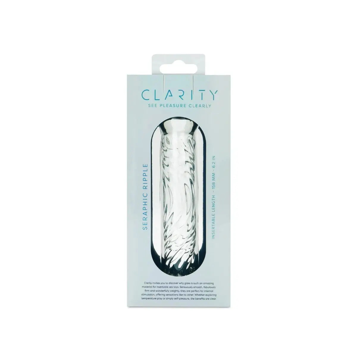 Clarity Seraphic Ripple Glass Dildo