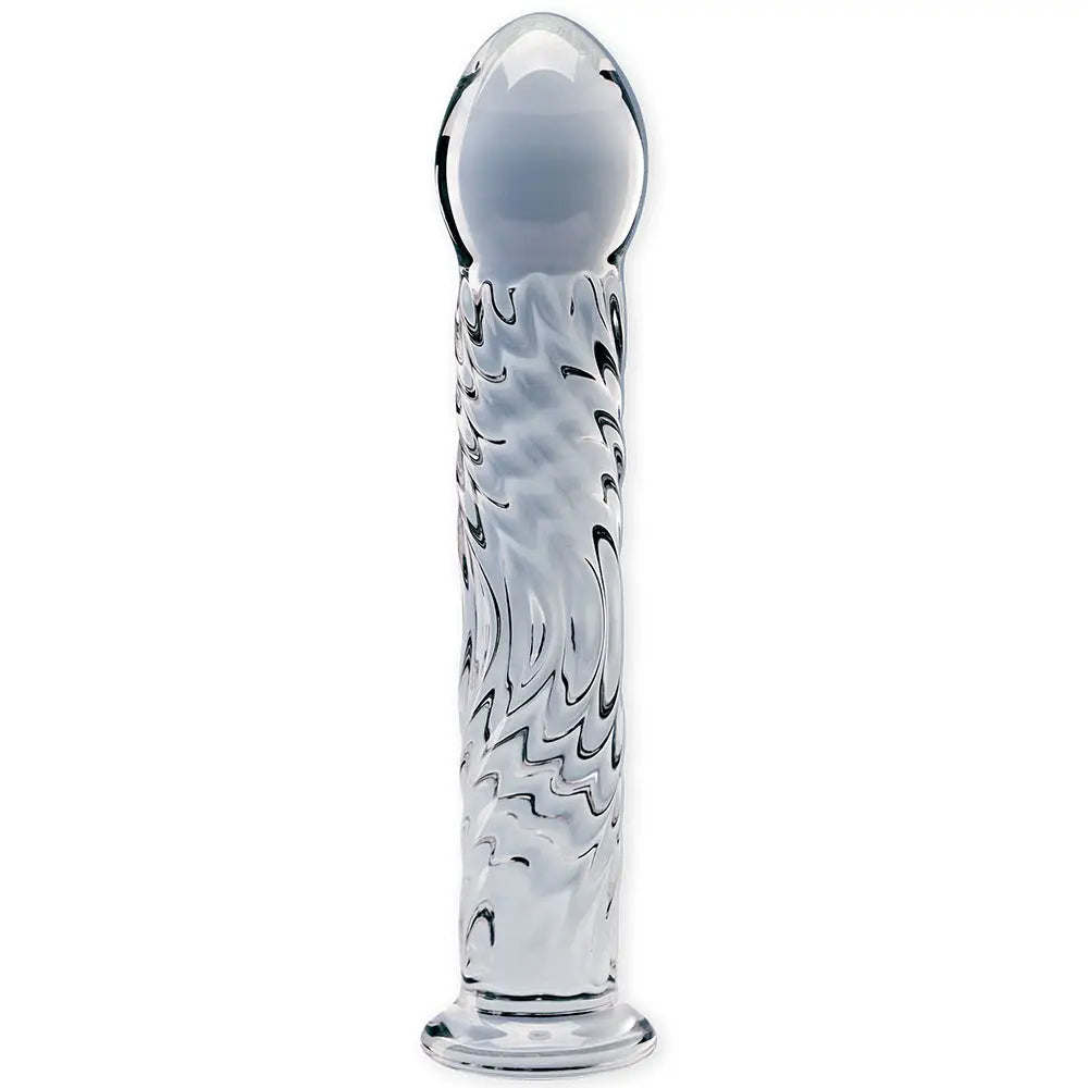 Clarity Seraphic Ripple Glass Dildo