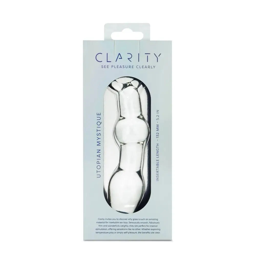 Clarity Utopian Mystique Glass Anal Dildo
