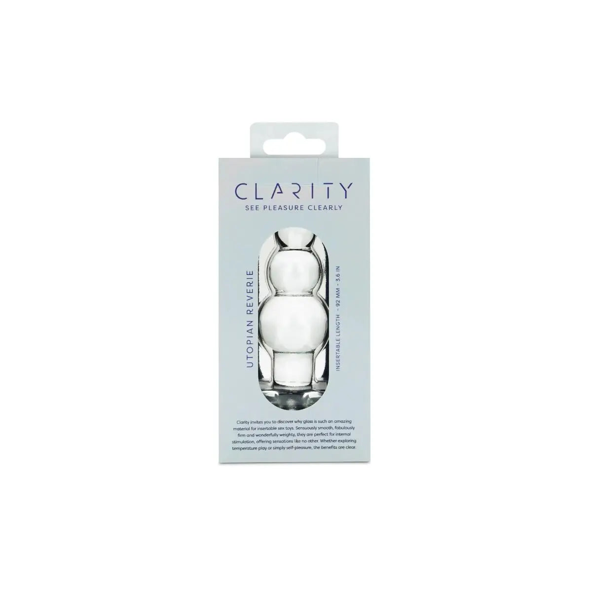 Clarity Utopian Reverie Beaded Glass Plug