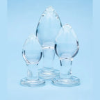 Clarity Utopian Trinity 3-Piece Glass Butt Plug Set