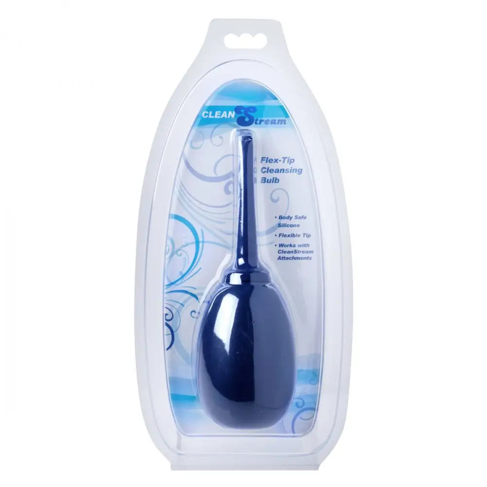 Clean Stream® Flex Tip Cleansing Enema Bulb - Blue - Anal Douche