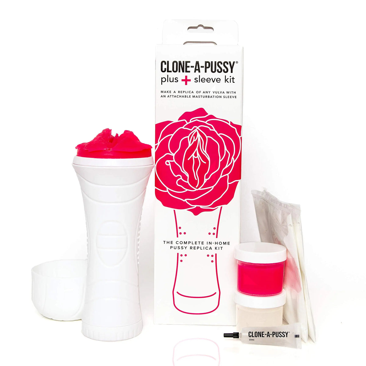 Clone-a-Willy® Clone-a-Pussy Plus Sleeve Kit - Custom Vulva Replica Molding Hot Pink
