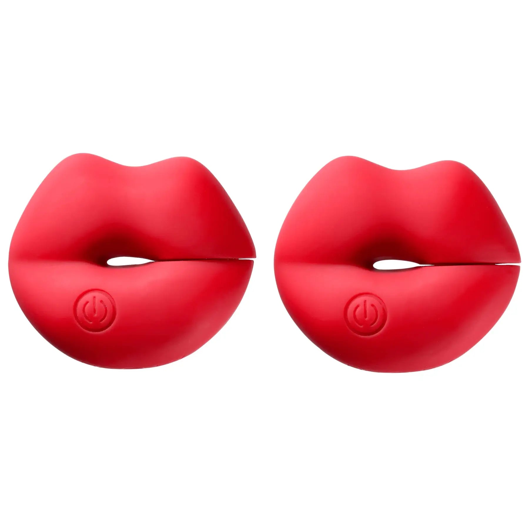 Cloud 9 Novelties™ Naughty Lips Vibrating Nipple Clamps Red