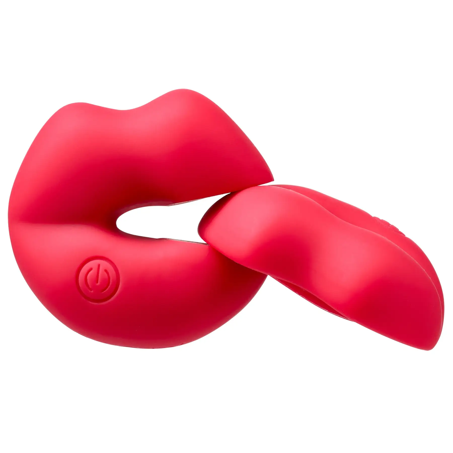 Cloud 9 Novelties™ Naughty Lips Vibrating Nipple Clamps Red