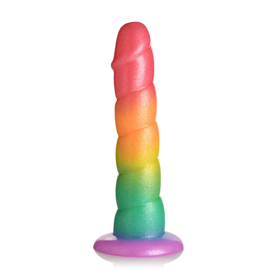 Curve Toys Simply Sweet Swirl Rainbow Silicone Dildo - Rolik®