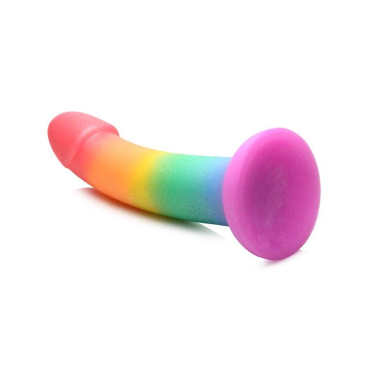 Curve Toys Simply Sweet Phallic Rainbow Silicone Dildo - Rolik®
