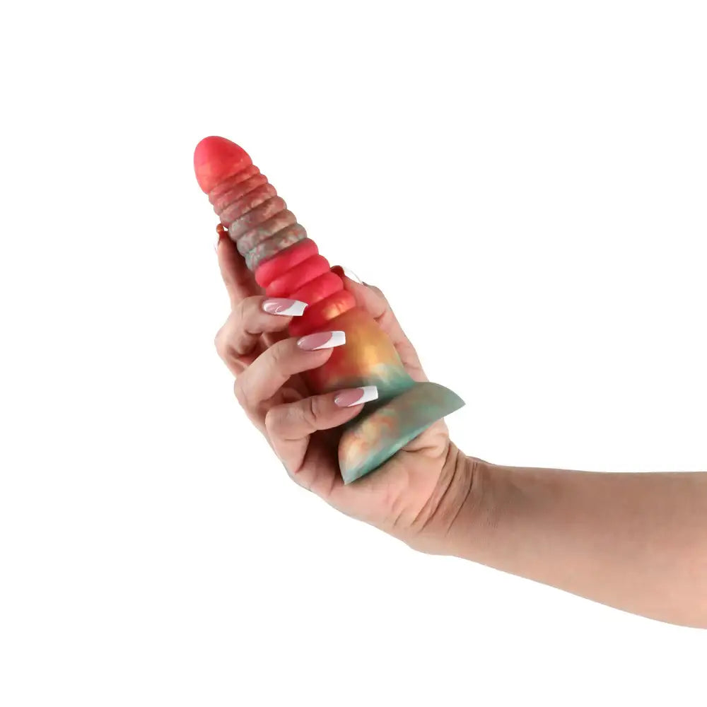 Red Colours Stacked 6’’ Silicone Dildo